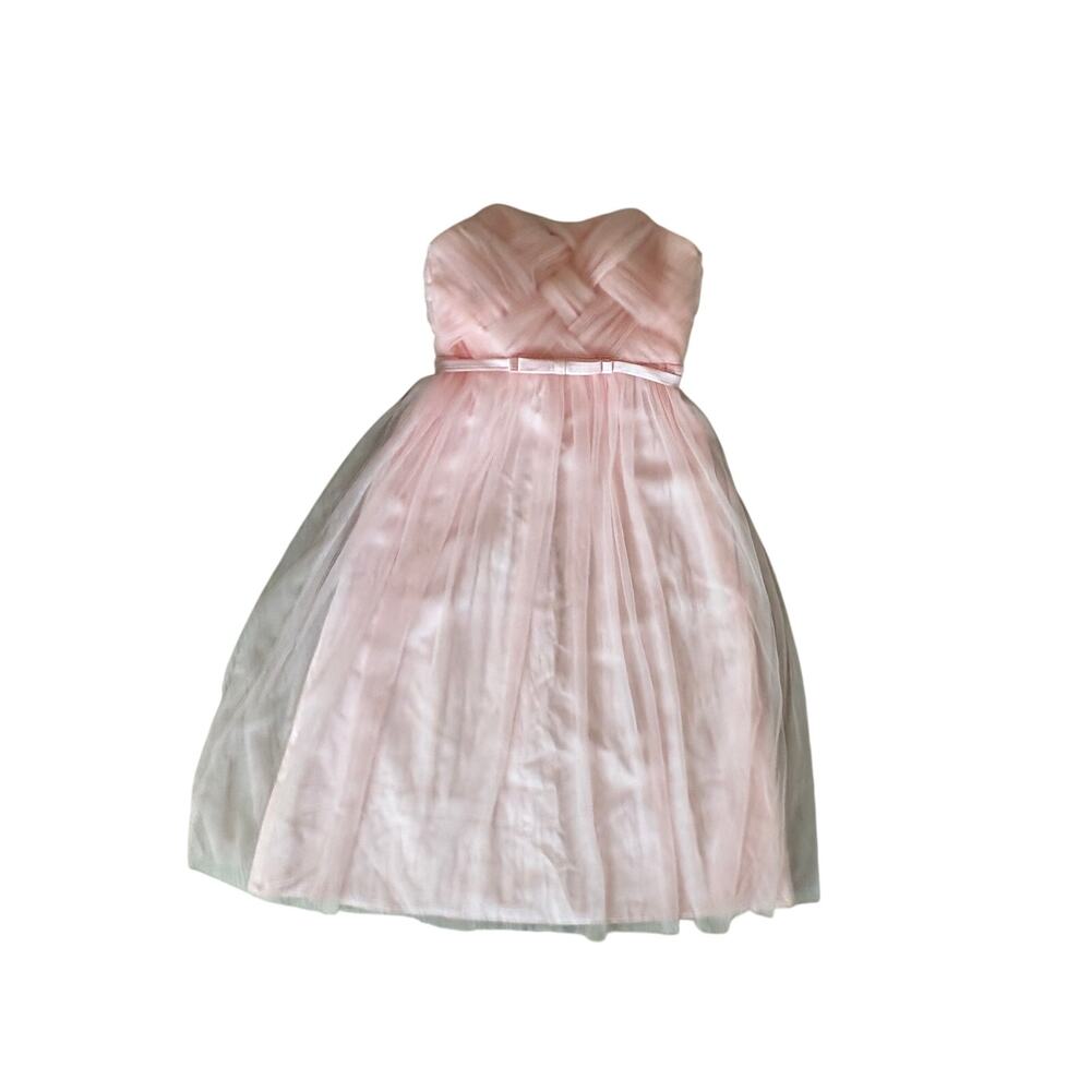 Pink Tulle Strapless Gown Small Sweetheart Balletcore Prom Wedding Guest Dress